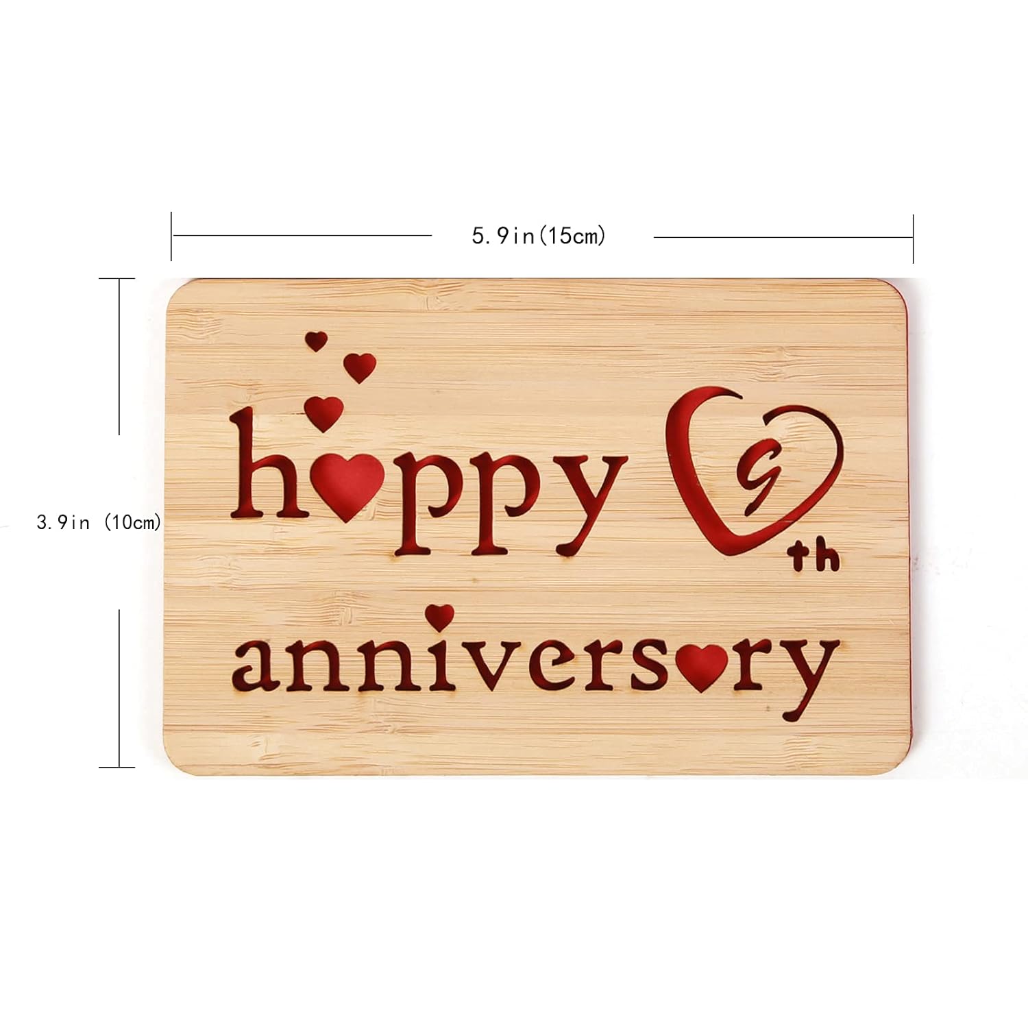 Wooden 9Th Anniversary Card,Handmade 9 Years Wedding Anniversary Greeting Cards,9Th Pottery Anniversary Card For Her,Him,Husband,Wife