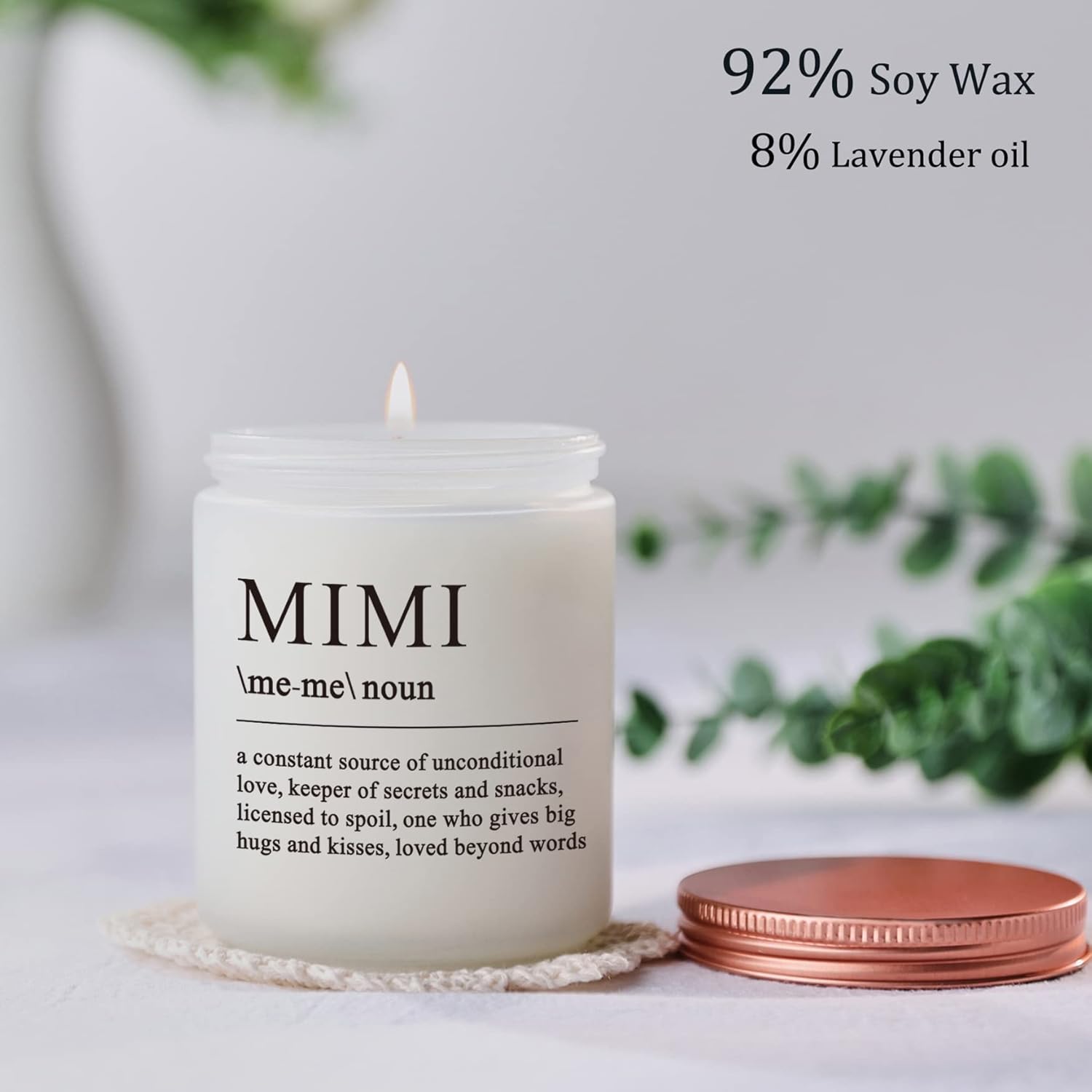 Mimi Gifts- Funny Mimi Birthday Gift, Mother’S Day Gifts For Mimi Grandma Grandmother, Mimi Definition Candle