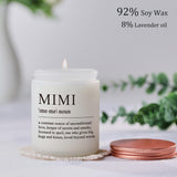 Mimi Gifts- Funny Mimi Birthday Gift, Mother’S Day Gifts For Mimi Grandma Grandmother, Mimi Definition Candle