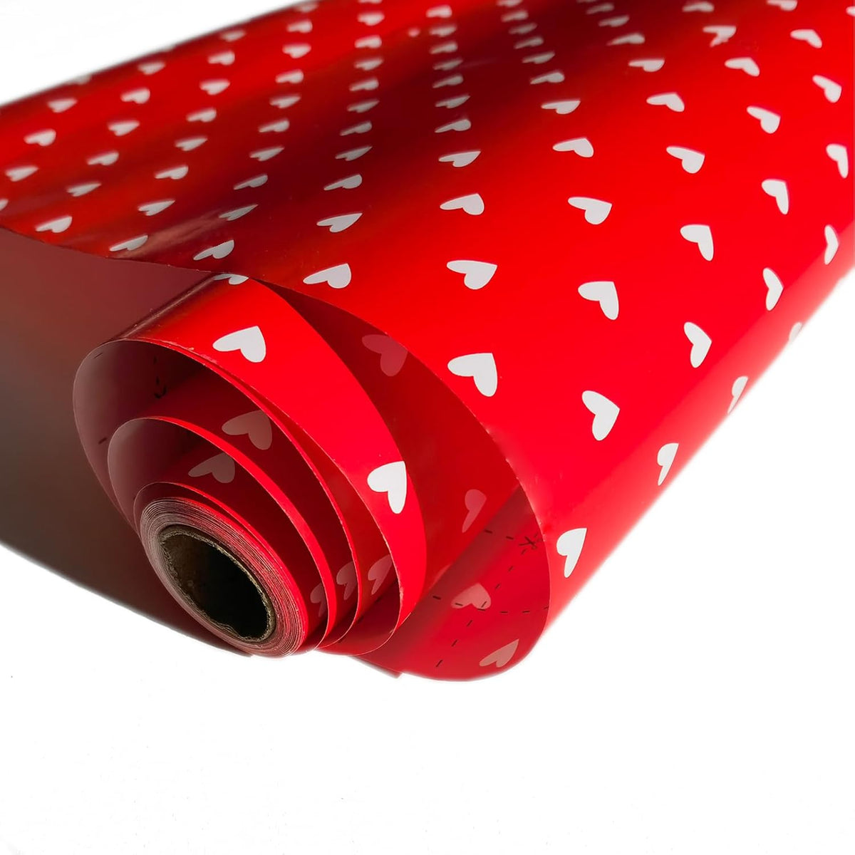 Red Heart Print Wrapping Paper Roll 30“X394”(2.5'X32.8') For Gifts, Anniversaries, Birthdays, Weddings, Parties, Holidays