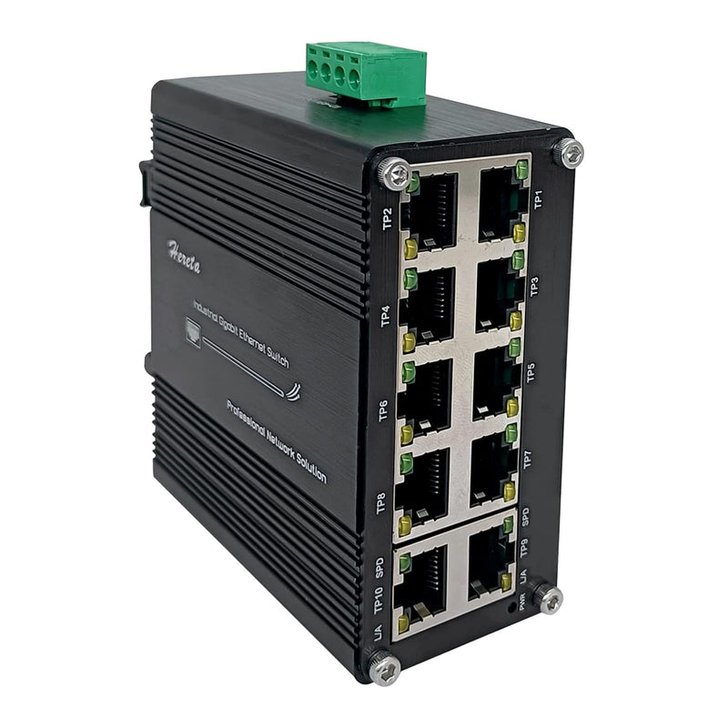 Hardened Industrial Gigabit Compact Ethernet Switch 10-Port 10/100/1000Base-T