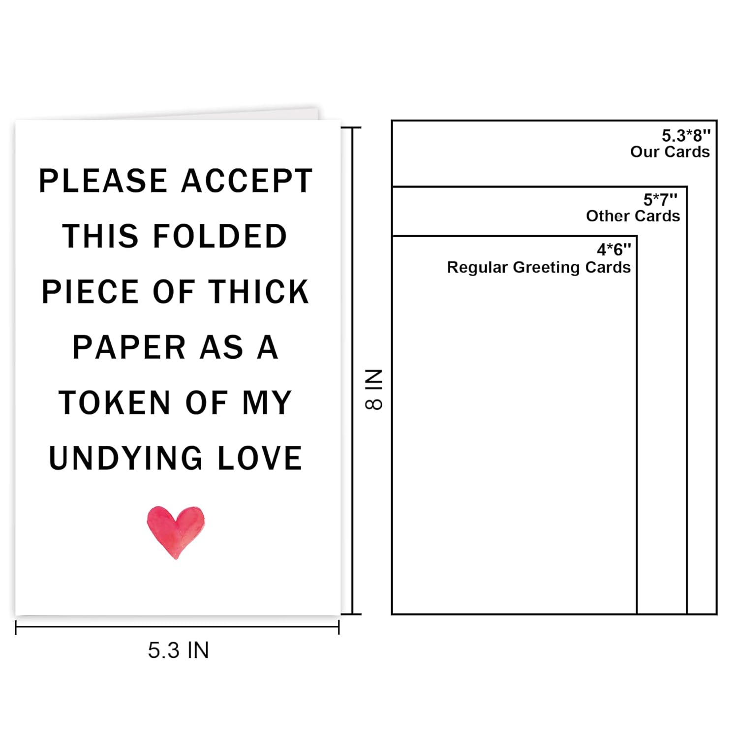 Sarcastic Valentine'S Day Card For Husband Wife Boyfriend Girlfriend Partner Spouse, Funny Wedding Anniversary Card For Him Her, Hilarious Love You Gift For Women Men