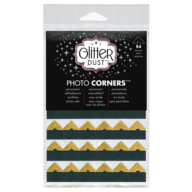 Glitter Dust Photo Corners, Gold