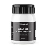 Clear Gel Acrylic Medium, 500Ml/16.9Oz Gloss Gel Medium For Acrylic Paint, Ideal For Texture, Layering,And Extending Paint