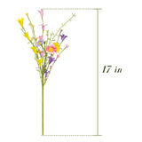 Artificial Spring Flowers 12 Pack Floral Picks 17” Tall Forsythia Stems With Berries For Flower Arrangements Centerpieces Indoor Outdoor Decorations