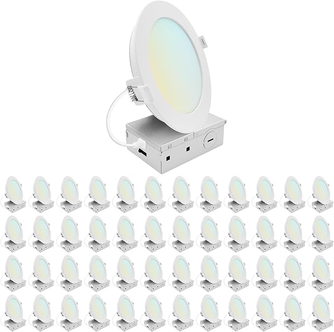 48 Pack 6 Inch LED Recessed Lights 1400LM 5CCT Dimmable Downlights