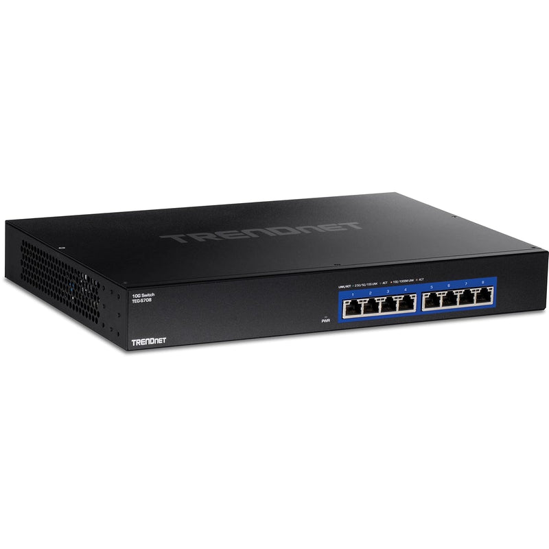 TRENDnet 8-Port 10G Switch, 8 x 10G RJ-45 Ports, 160Gbps Switching Capacity Ra