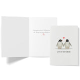 Valentines Day Card For Him, Her – Cute Penguin Love Card With Heart – Romantic Anniversary Card For Couple, Husband, Wife – Sweet Love Gifts For Valentine Or Any Occasion For Men, Women - Folded Card 5"X7" With Red Envelope