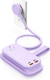 100W GaN Travel Power Strip 6 in 1 Flat Plug Extension Cord ETL