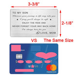 To My Son Gifts From Mom, Birthday Gifts For Son From Mom, Christmas Gift For Boys, Engraved Wallet Card