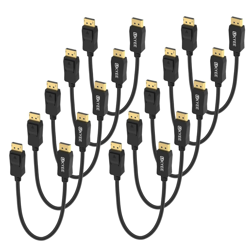 Displayport Cable 1 Feet 10-Pack, Short Display Port(Dp) To Dp Cord 1Ft [1440P