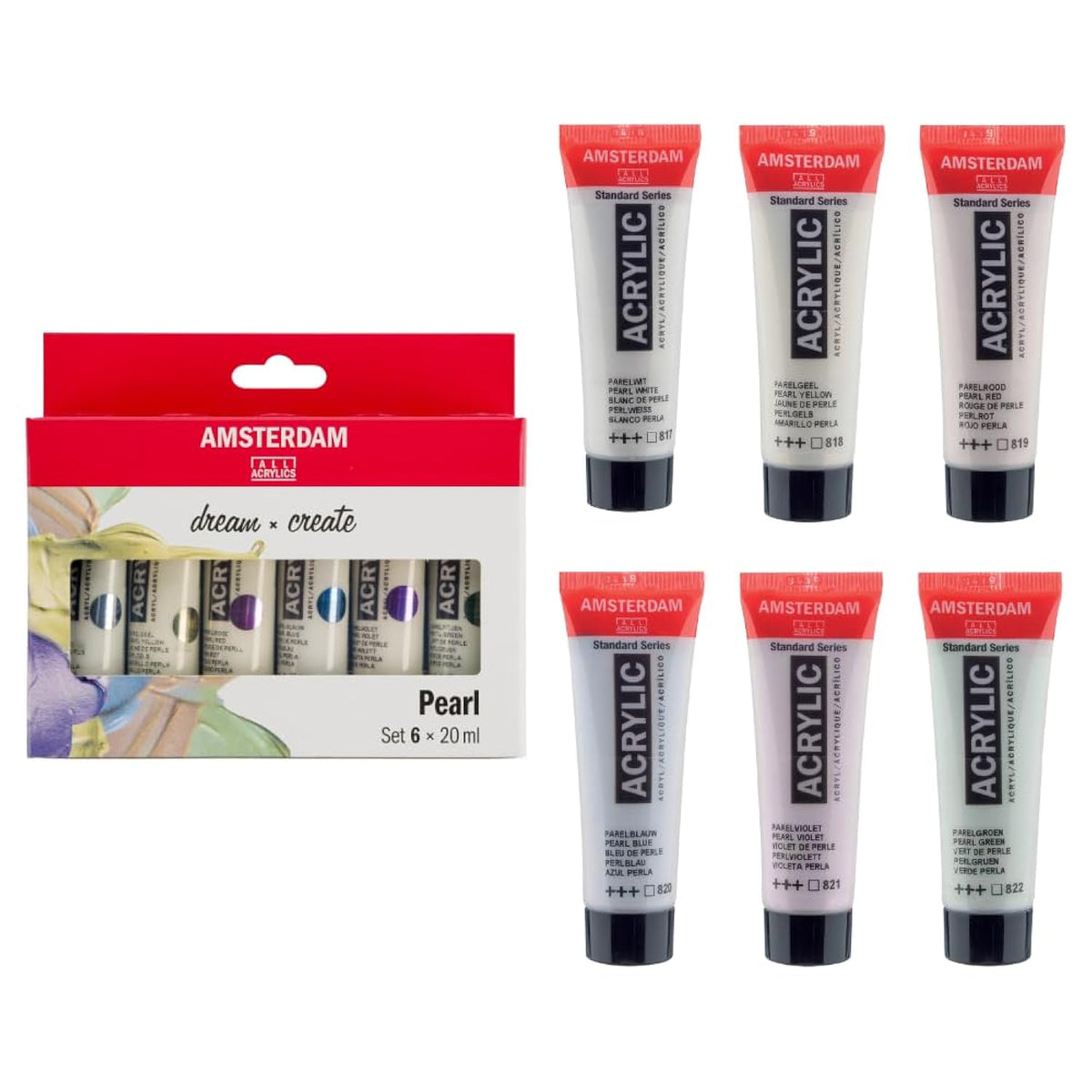 Acrylic Standard Series Paint Set 6X20Ml, Pearl