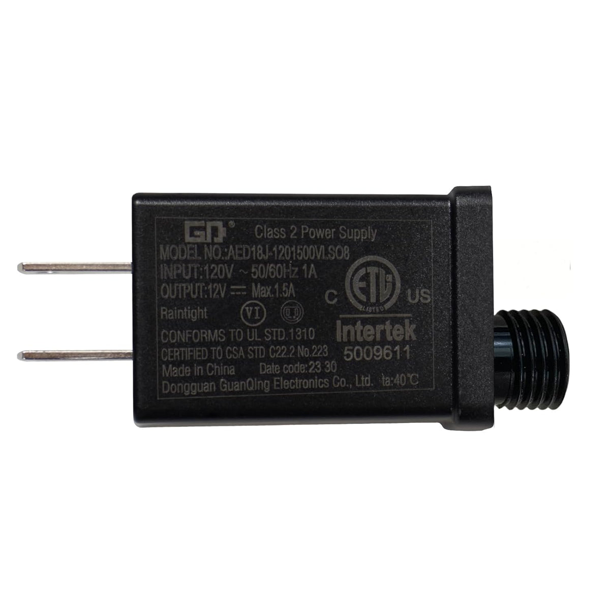 Christmas Inflatable Plug Replacement 1.5A, For 6-8 Ft Christmas Blow Up, 12V Class 2 Power Unit, For Xmas Inflatables,