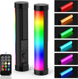 RGB LED Video Light Wand Mini Rechargeable Tube Light with Magnetic Base for YouTube TikTok