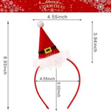 Christmas Hat Headband Red Santa Hat Hair Band Winter Hair Hoop Womens Girls Christmas Party Hair Accessories Photo Props