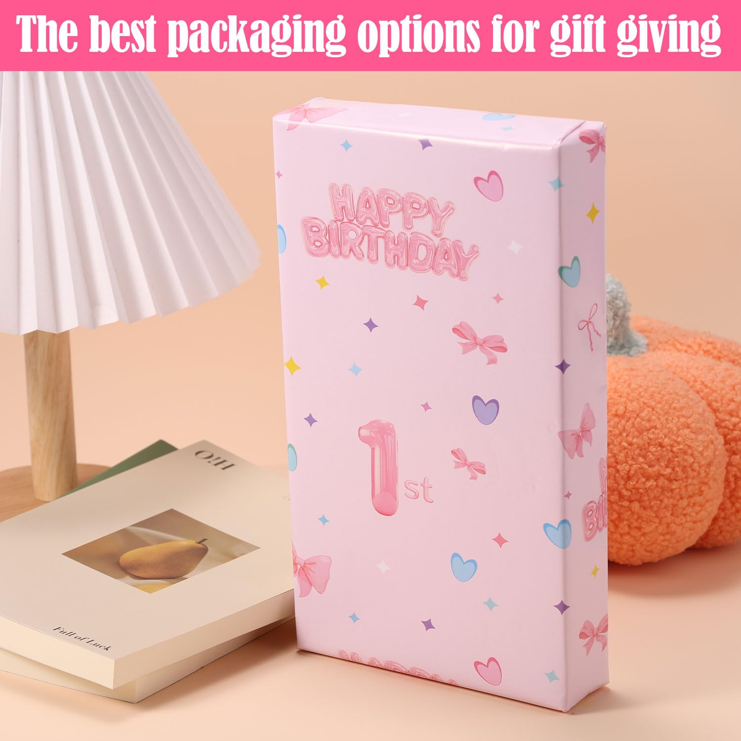 10 Sheets 1St Birthday Wrapping Paper For Girls, 27X16 Inch First Pink Happy Birthday Packaging Tissue Paper For Baby Shower Party Favors Gift Wrap (Style 3)