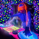 50 Pcs Glow In The Dark Balloons Neon Uv Blacklight Latex Balloons Decoration 12 Inch Reactive Fluorescent Mini Polka Dots Party Supplies For Neon Glow Birthday Party