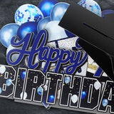 Happy 60Th Birthday Blue Acrylic Table Topper Centerpieces Set - Cheers To Sixty Years Old Birthday 60Th Bday Party Gift Decorations.
