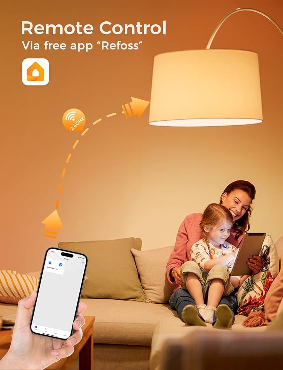 Smart LED Light Bulb HomeKit Compatible RGB Color Changing A19 4 Pack