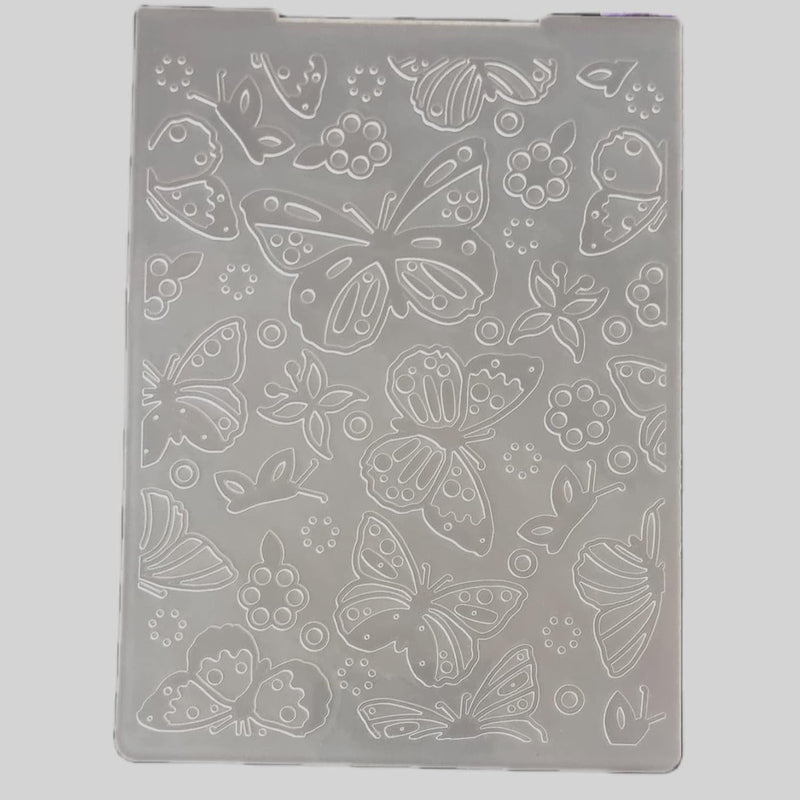 Christmas Butterrfly Pattern Background Plastic Embossing Folders For Card Mak