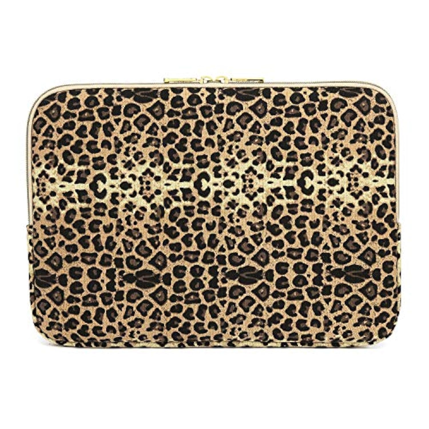 Kayond KY-03 Canvas Fabric 14.1 Inch Laptops Sleeve - Brown Leopard Print