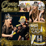62pcs 2026 New Year Party Supplies Hats Glasses Trumpets Necklaces Stickers