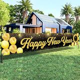 Happy New Year 2026 Large Banner 120x20in Yard Sign Party Decor
