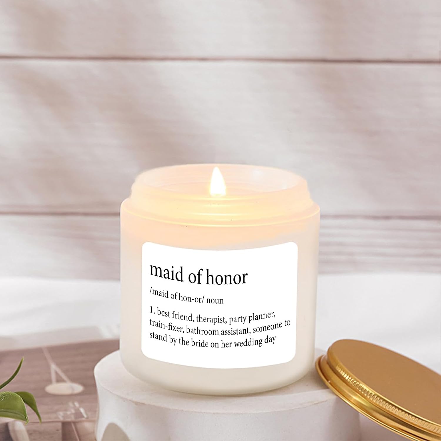 Scented Candle Maid Of Honor Proposal Gifts - Lavender Soy Wax Candle - Bridesmaid Proposal Gift - Will You Be My Maid Of Honor Gifts For Friends Girls Women 4Oz