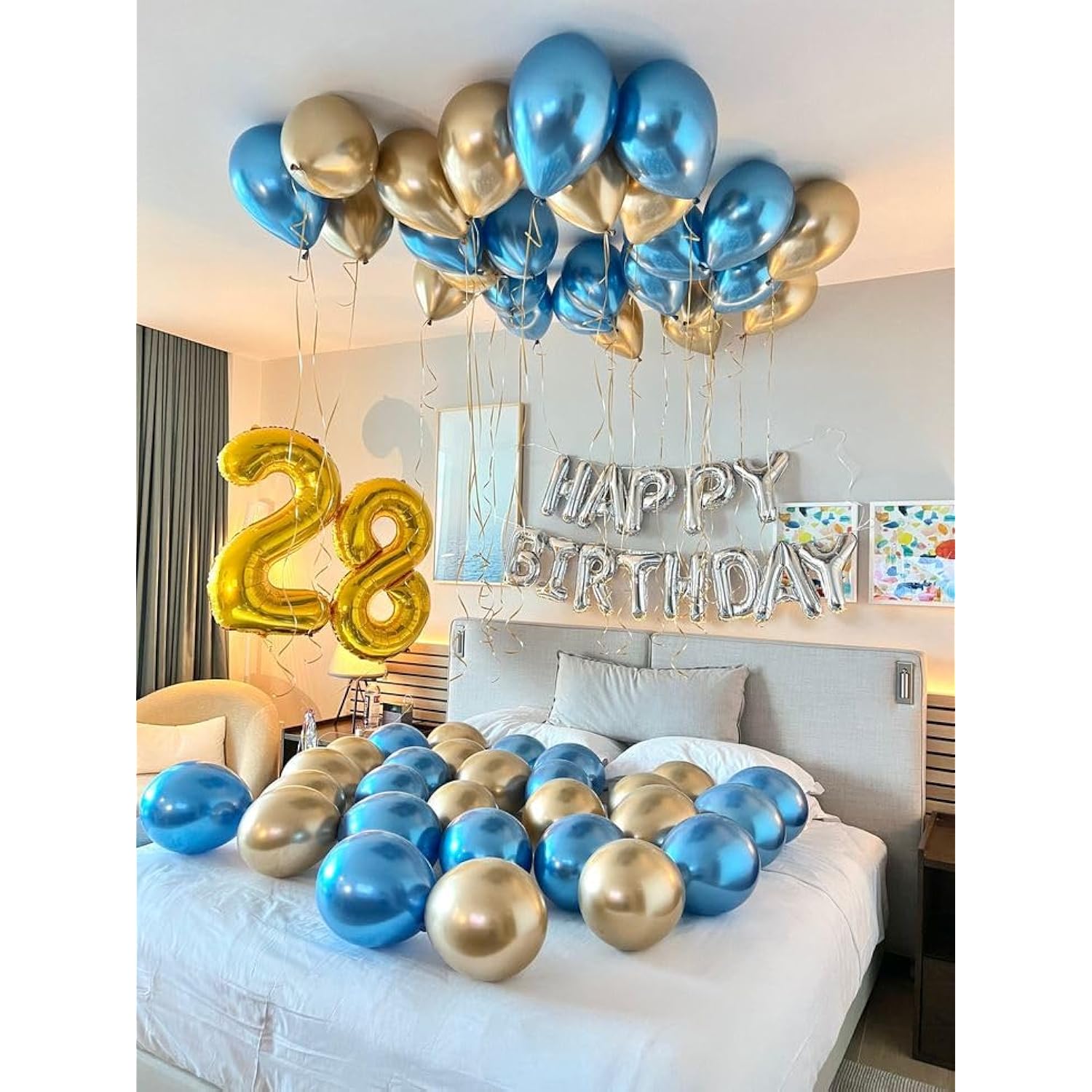 Gold 2 Balloon, Number Balloon 40 Inch, Two Balloon Number Birthday Decorations, Second 2Nd Birthday Party Supplies, Number 2 Balloon