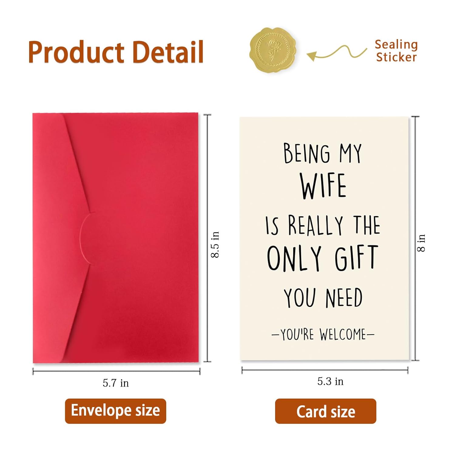 Funny Birthday Card Gift For Wife, Unique Wife Birthday Cards Gifts From Husband, Sweet Valentine'S Day Gifts For Her, Unique Anniversary Card For Wife, Love Card For Women