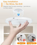Rechargeable Motion Sensor Ceiling Light 6W Magnetic Stick On Remote Fixture
