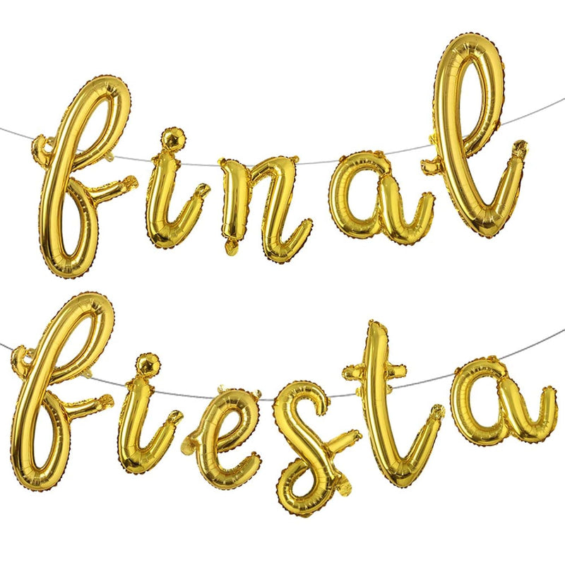 16 Inch Final Fiesta Cursive Foil Balloons Banner Balloons Fiesta Them