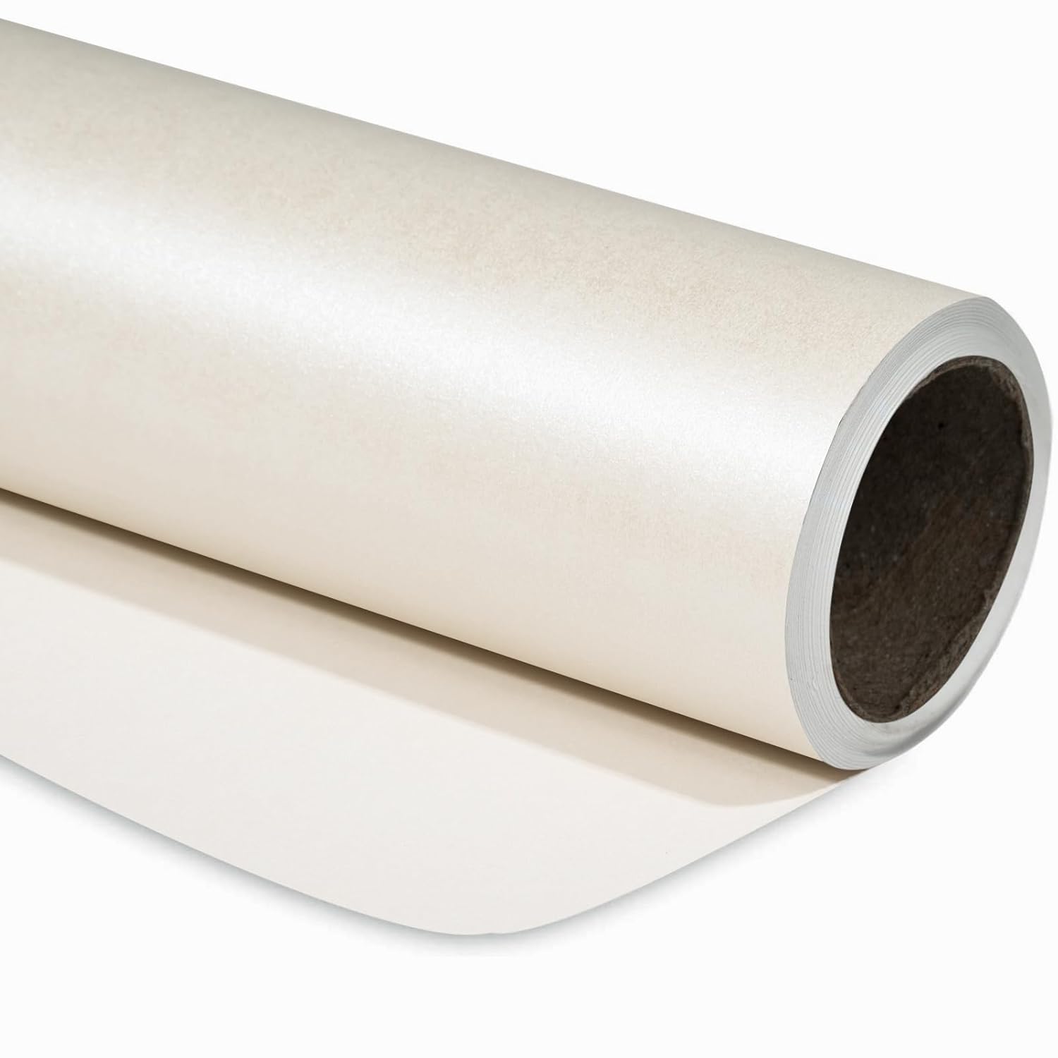 Off White Matte Wrapping Paper - Solid Color Pearly - Lustre Paper, Off White Perfect For Wedding, Birthday, Christmas, Baby Shower,Diy Bouquet-17 Inches X 32.8 Feet