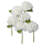 12.6'' White Hydrangea Artificial Flowers, 6Pcs Real Touch Latex Fake Hydrangeas With Short Stems & Leaves For Home Decoration, Party Floral Arrangements, Wedding Bouquet, Table Centerpieces