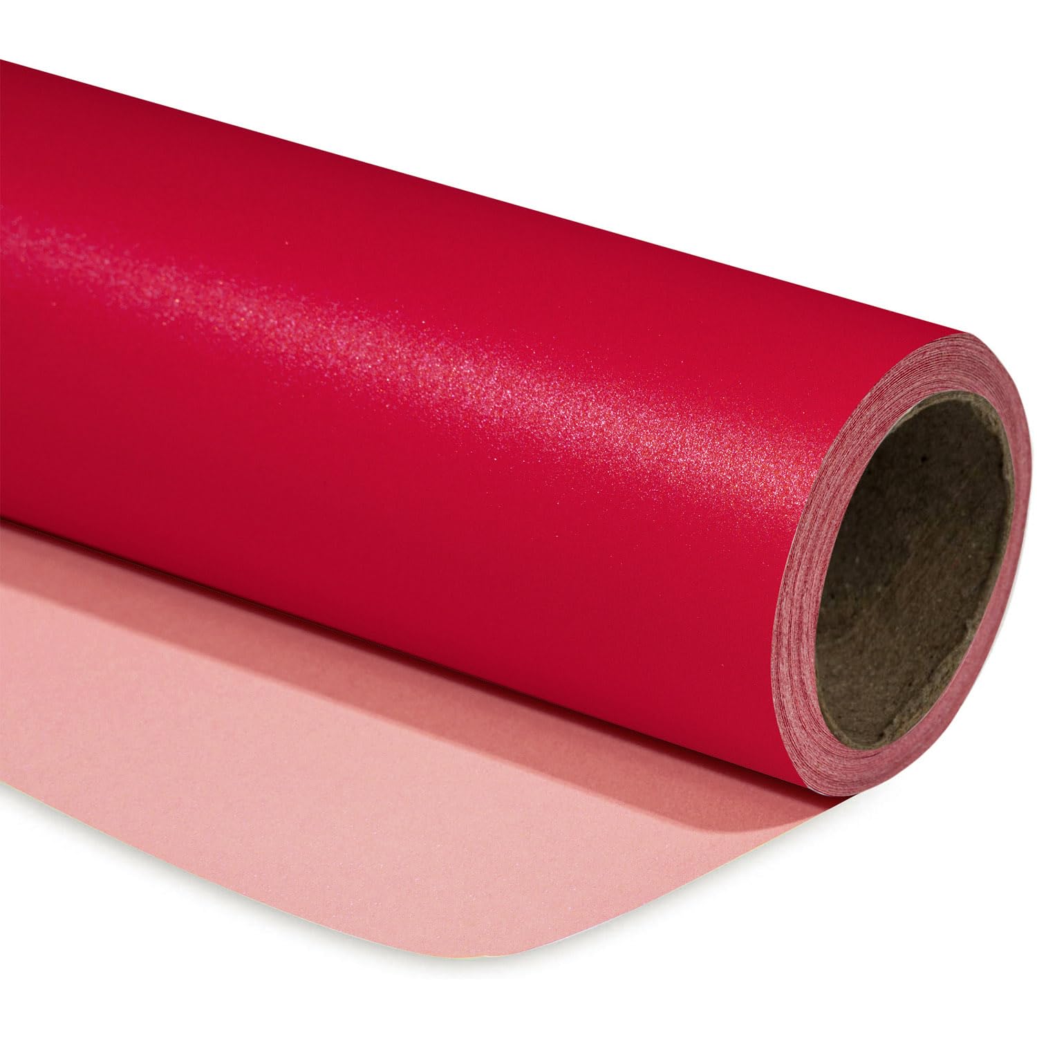 Red Matte Wrapping Paper - Solid Color Pearly - Lustre Paper Perfect For Wedding, Birthday, Christmas, Baby Shower -17 Inches X 32.8 Feet