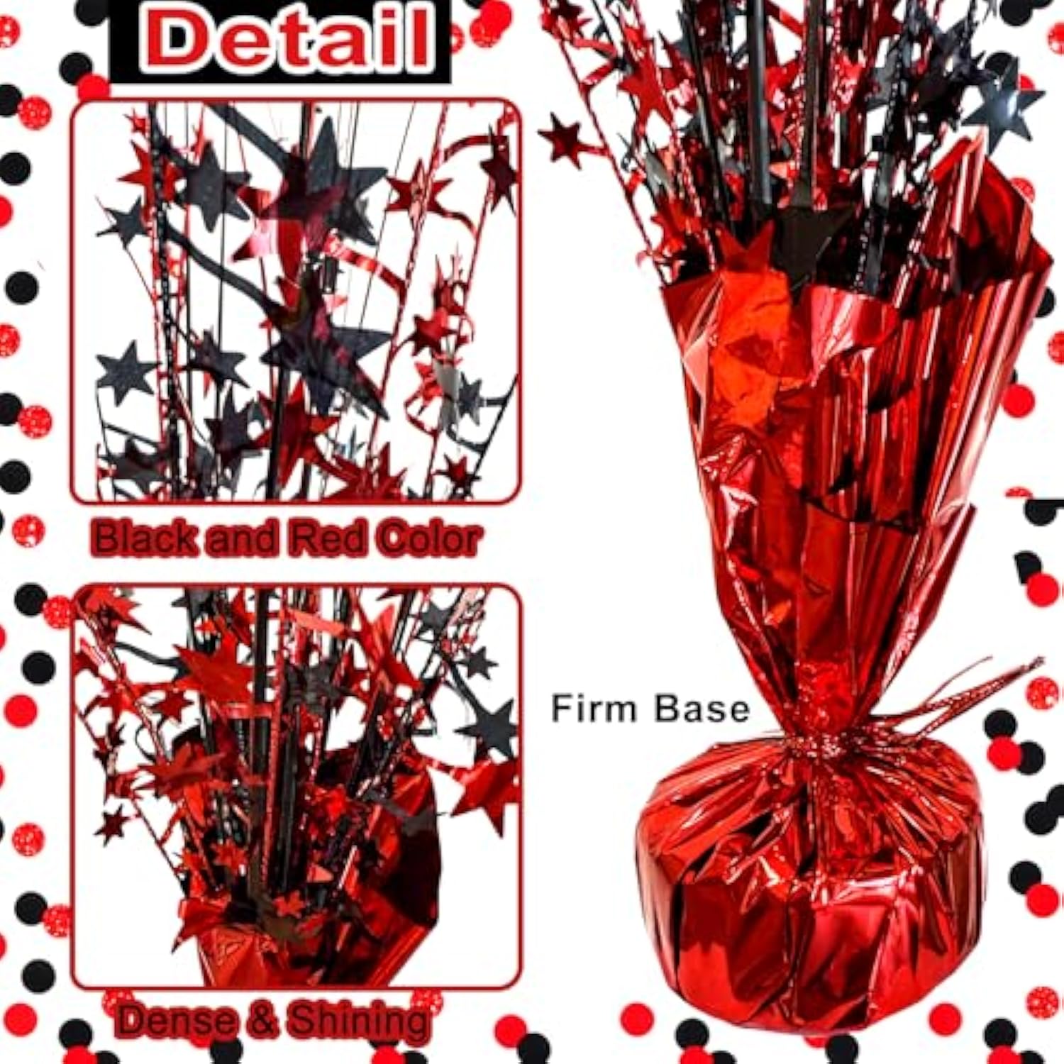 6 Pack 2026 Graduation Table Centerpieces Red Black Party Decor