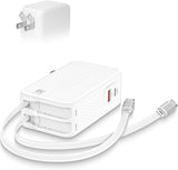 Apple MFi Certified 45W Retractable iPhone 17 Fast Charger 4 in 1 Foldable USB C Charging Block for iPhone iPad