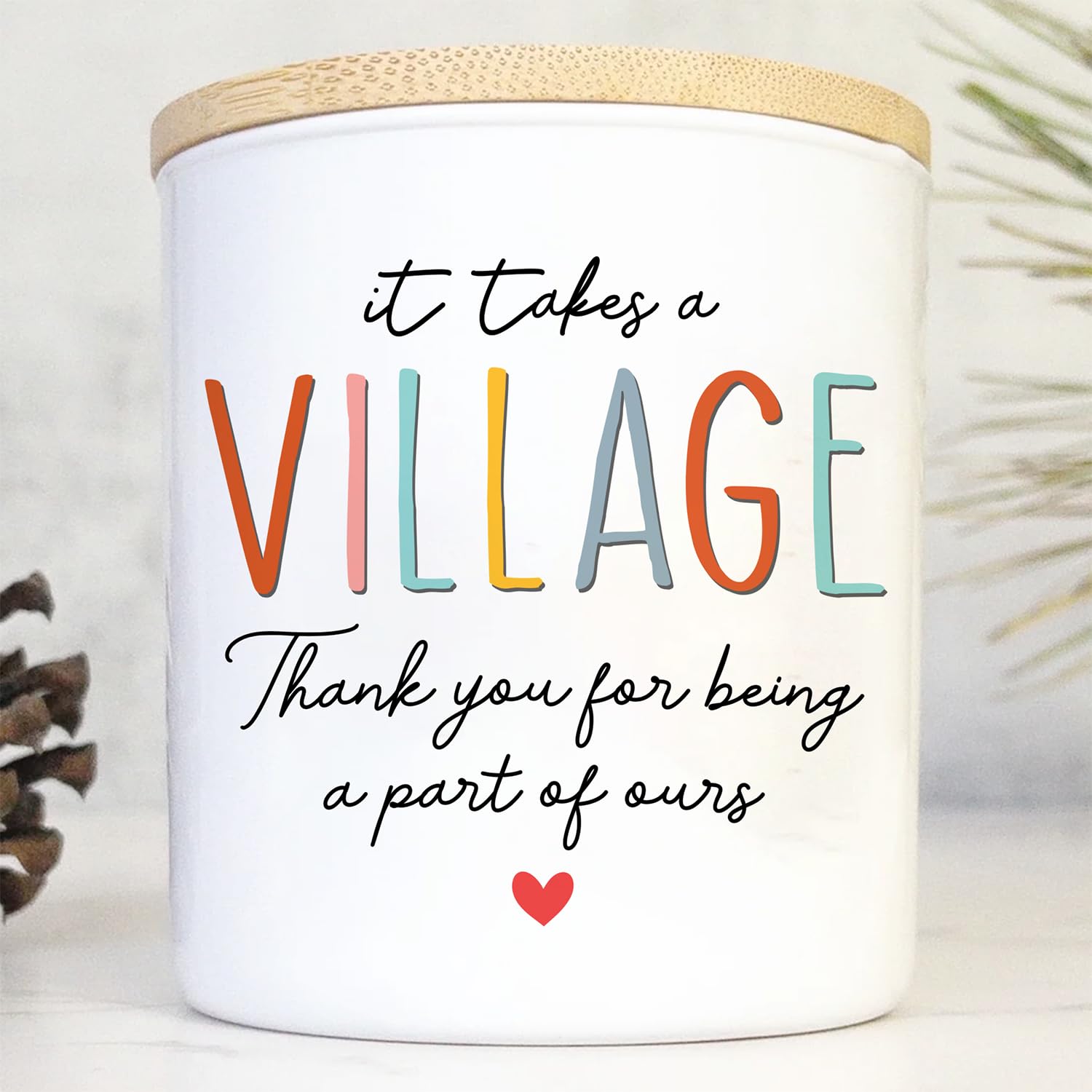 Valentines Day Gifts For Teachers - Thank You Gifts For Women Men - Teacher Appreciation Gift For Teacher, Nurse, Coworker, Caregiver, Daycare Provider, Nanny, Babysitter - Soy Wax Candle 8Oz