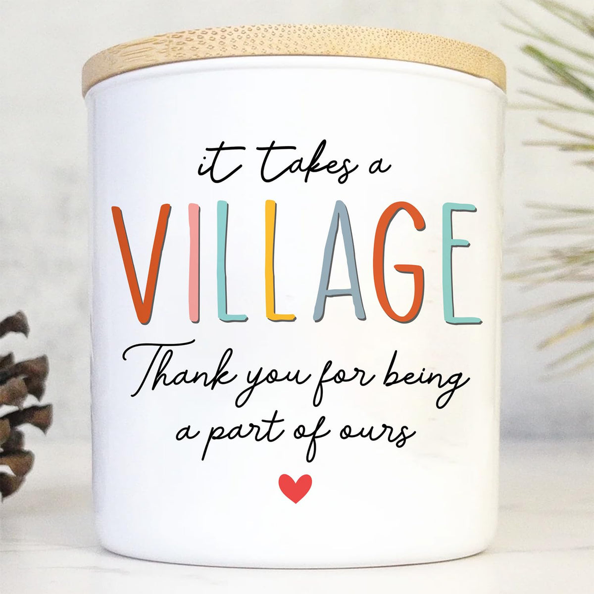 Valentines Day Gifts For Teachers - Thank You Gifts For Women Men - Teacher Appreciation Gift For Teacher, Nurse, Coworker, Caregiver, Daycare Provider, Nanny, Babysitter - Soy Wax Candle 8Oz