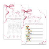 A Baby Shower Games - Hilarious Guess The Phrase And Word Scramble 50 Double-Sided Cards For 50 Guests, 2 Games, Gender Neutral,Thick Paper,Hilarious,Fun And Easy To Play