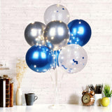 2 Set Table Balloon Stand Kit With Lights, Balloon Centerpieces For Tables Include 16 Latex Confetti Balloons, Christmas Centerpieces Tables Decorations For Birthday, Weddings, Anniversary