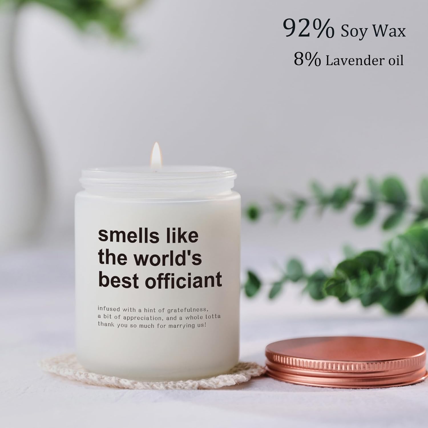 Funny Wedding Officiant Gifts, Unique Women Men Officiant Candle Gift For Wedding Day Christmas