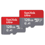 128GB Ultra microSDXC 2-Pack with Adapter, UHS-I, New Version, SDSQUAB