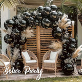 Double Stuffed Black Balloon Arch Kit Various Sizes for Party Decorations