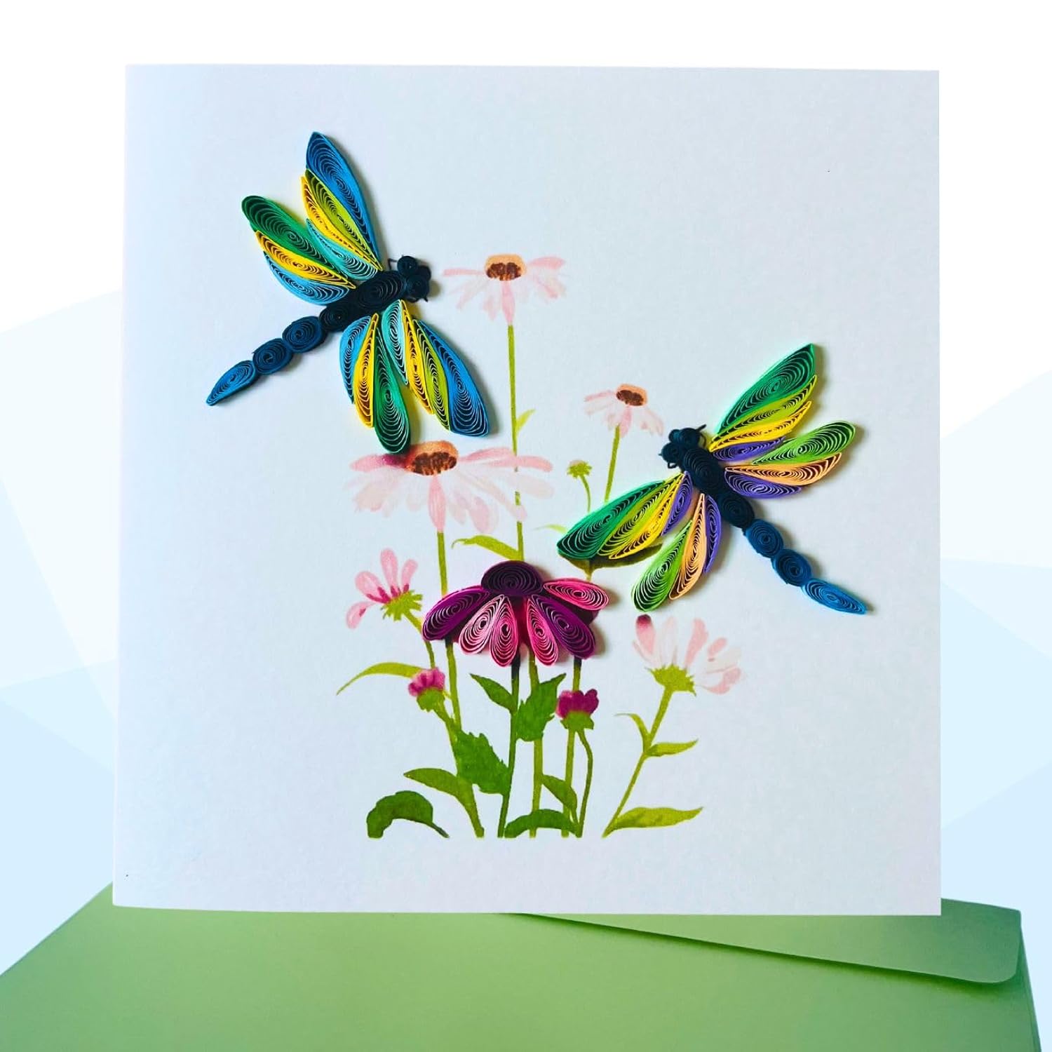 Quilling Card, Handcrafted Cards For All Occasions, Birthday, Mothers Day (Dragonfly)
