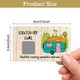 50 Pack Camping Theme Scratch Off Game, Campervan Roaring Campfire Scratch Card For Baby Shower Birthday Party Lottery Group Camping Games Enterprises Activity, Baby Shower Idea