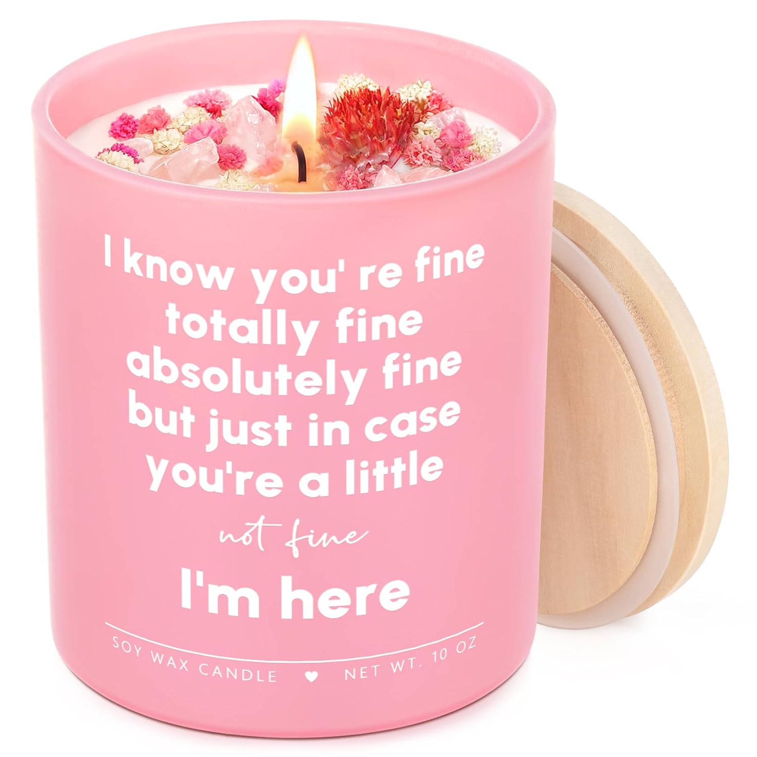 Get Well Gifts For Women, Thinking Of You Candle 10Oz, Encouragement Cheer Up Gift, Breast Cancer Sympathy Grief Miscarriage Gifts For Woman, I’M Here Soy Wax Scented Candle