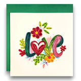 Handmade Quilling Love Greeting Card Unique Floral Art Gift For Her Romantic Anniversary Birthday Valentine Special Occasion Keepsake