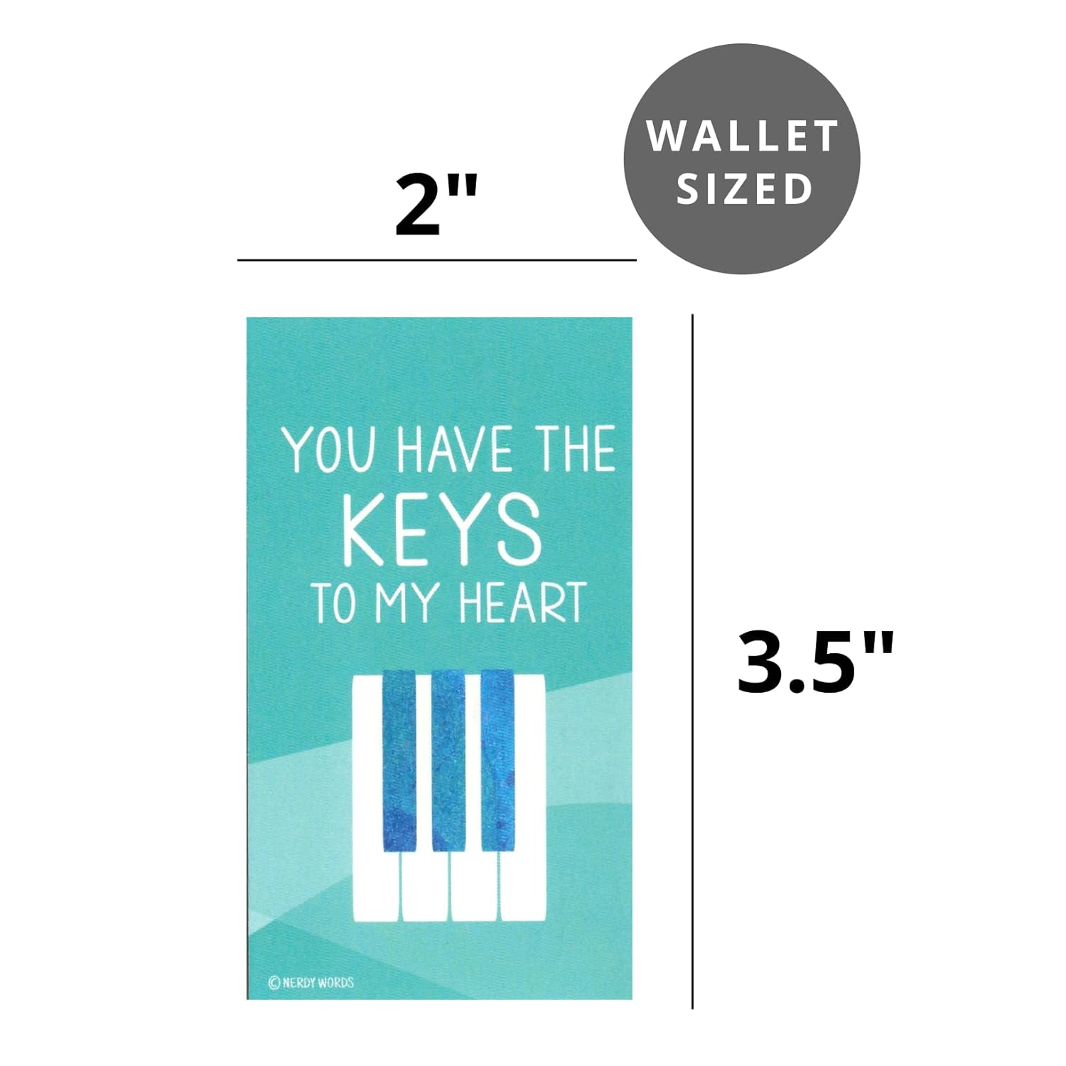 Mini Music Piano Instrument Theme Valentines (Wallet-Sized Cards With Tiny Envelopes) For Valentine'S Day (Set Of 24)