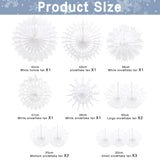 12 Pcs White Paper Snowflake Decorations Frozen Birthday Party Supplies Winter Wonderland Party Decorations Christmas Large Snowflake Decorations Hanging Snowflake Decorations